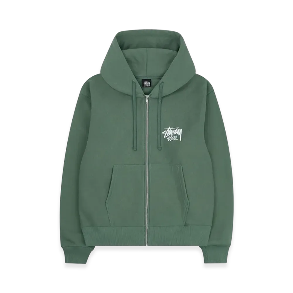 Stussy Stock Seoul Zip Hoodie 2022 "Green"