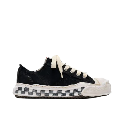 Maison MIHARA YASUHIRO HANK OG Graffiti Check Sole Canvas Low-top Sneakers "Black"