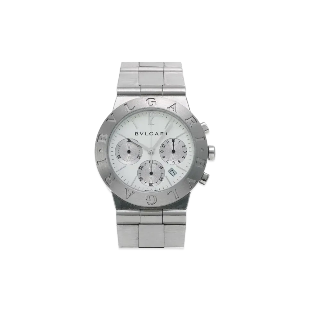 BVLGARI Diagono Sports Chronograph "White/Silver/Stainless Steel/Silver"