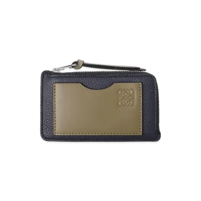LOEWE Coin Card Holder "Abyss Blue/Olive"