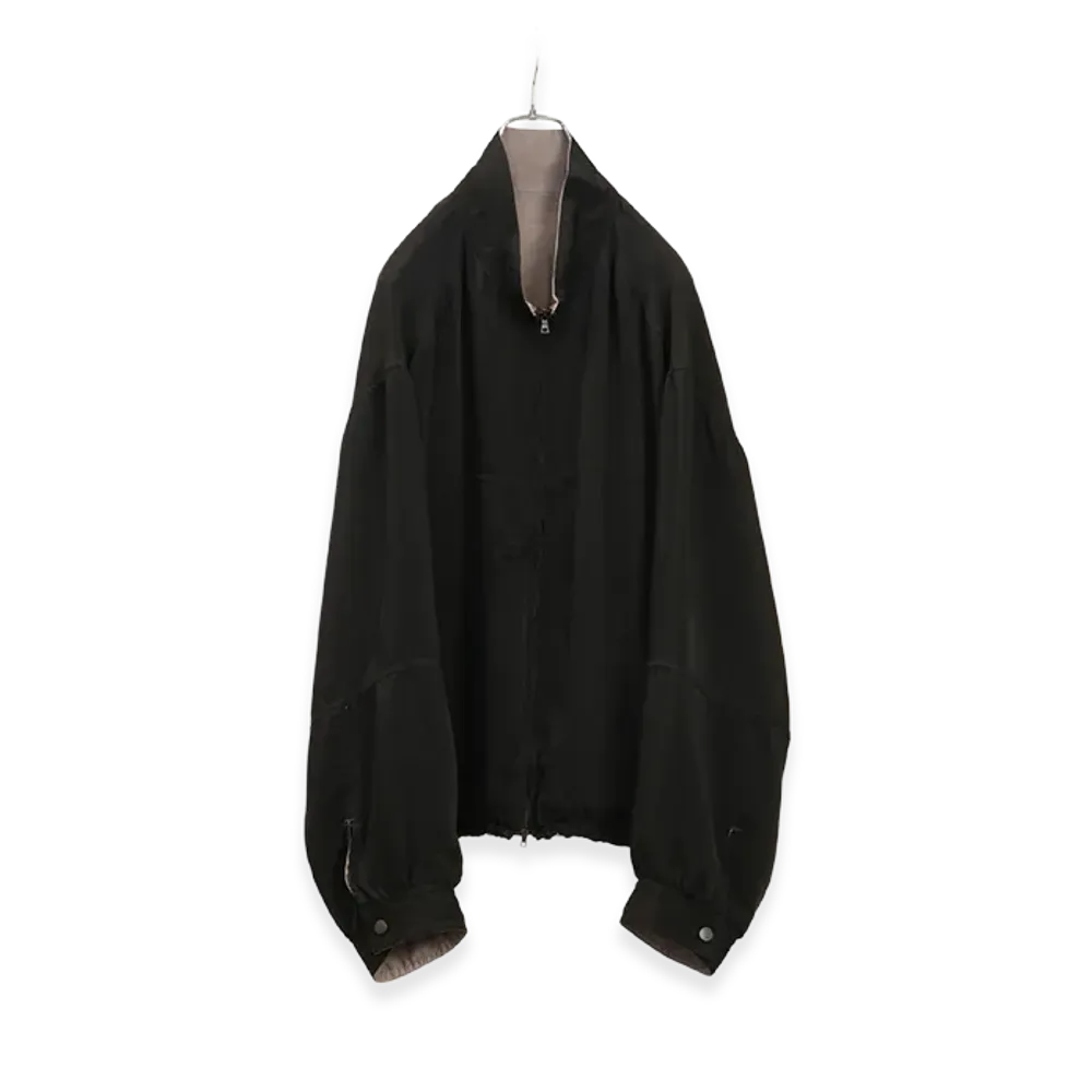 ANCELLM Cupro Reversible Jacket "Black"
