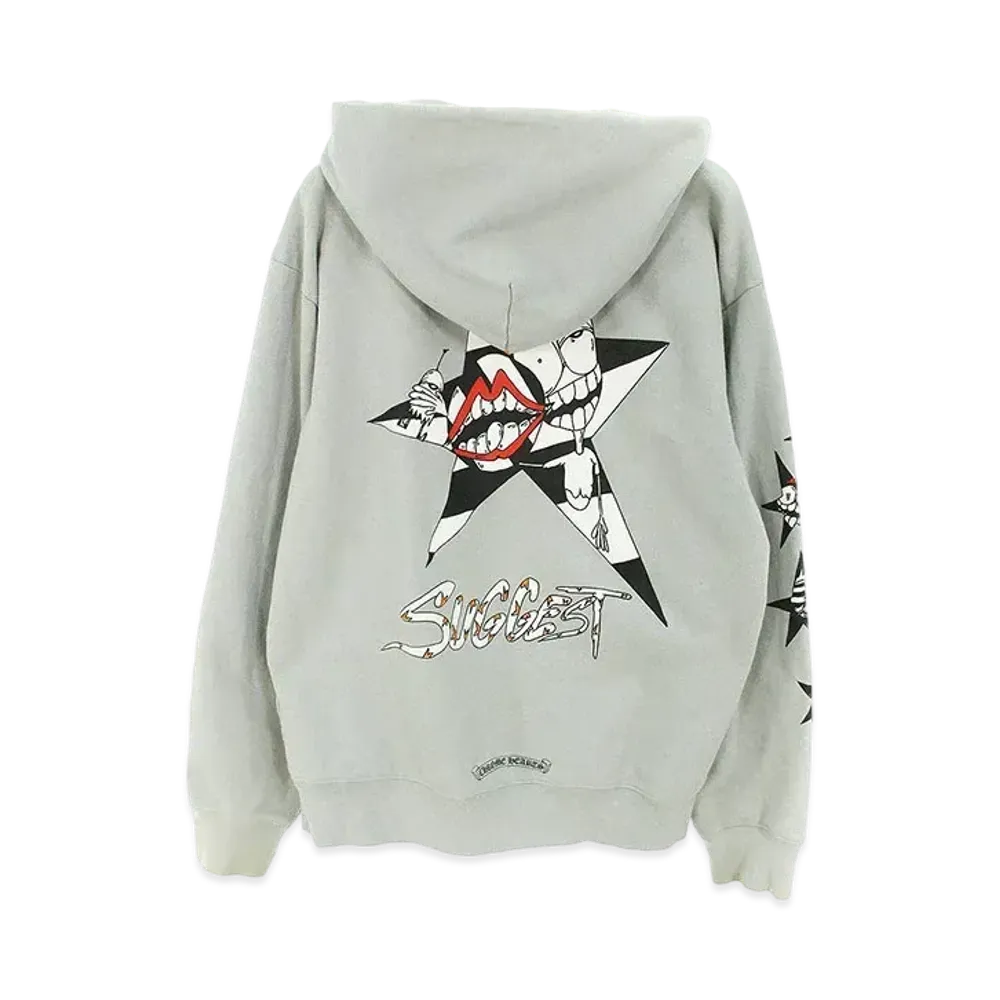 Chrome Hearts PPO Suggest Space HD PLVR Matty Boy Back Print Pullover Hoodie "Gray"