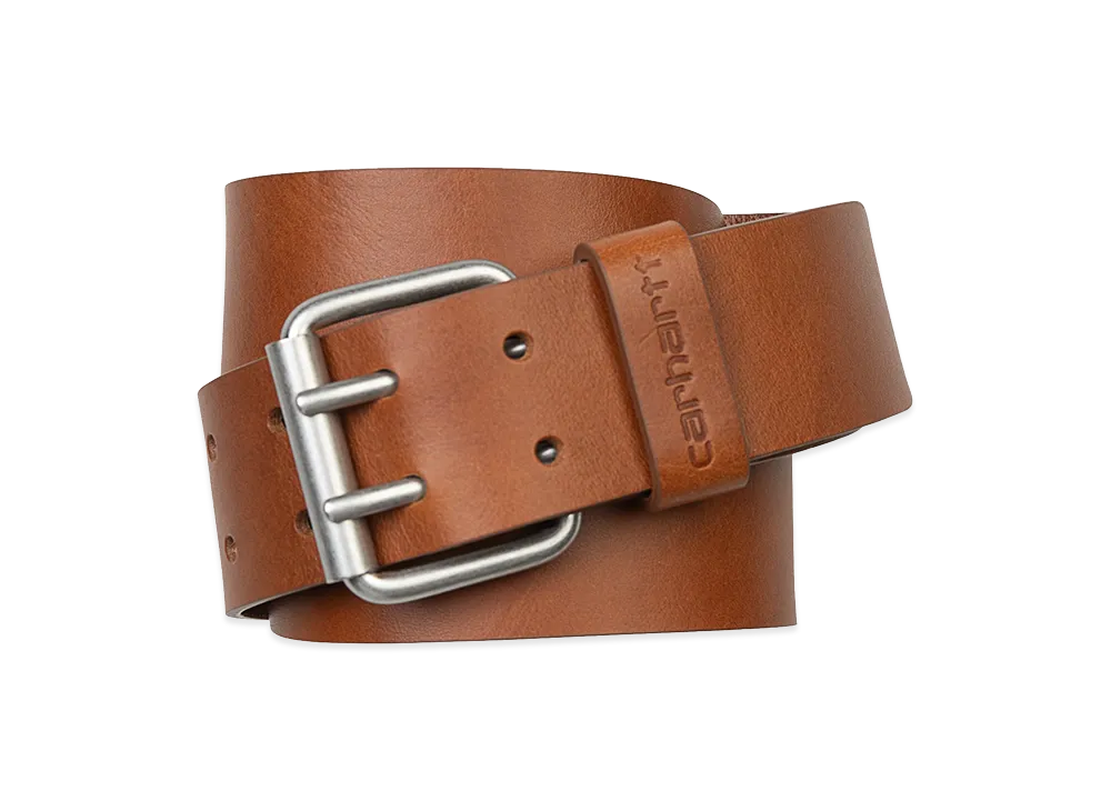 Carhartt WIP Double Script Belt "Cognac/Silver"