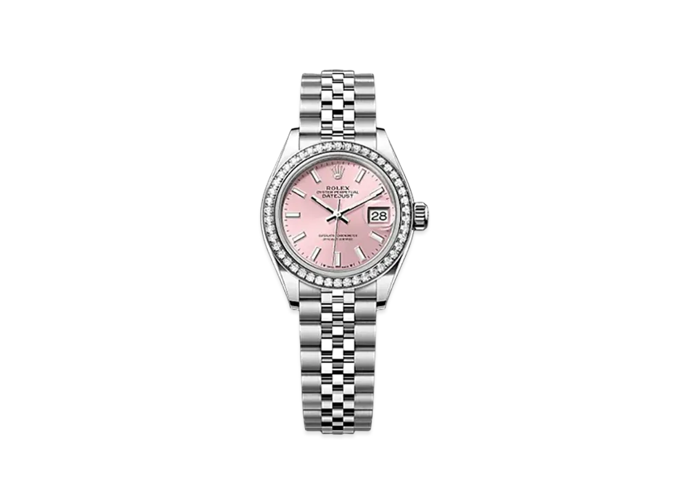 ROLEX Lady-Datejust 28mm Oystersteel & White Gold Diamond 279384RBR "Pink"