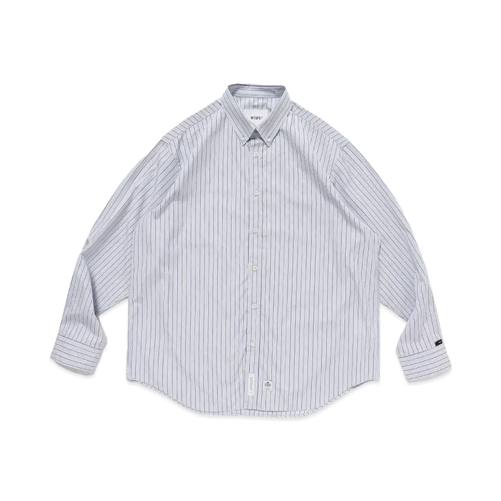 WTAPS BD 03 / LS / Cotton Broadcloth Textile Thomas Mason "Gray"