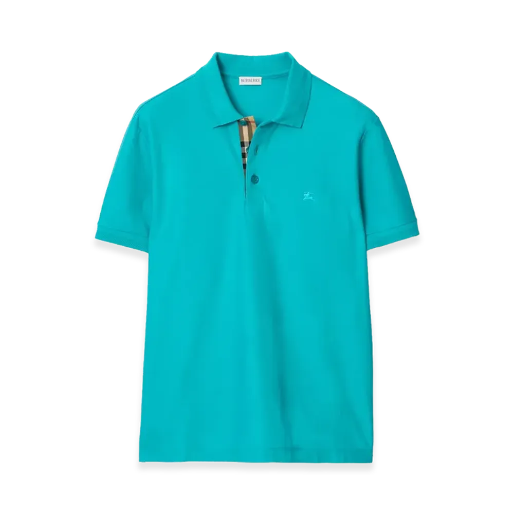 Burberry Cotton Polo Shirt "Atom Blue"