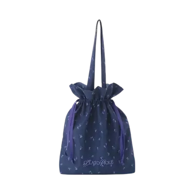 GELATO PIQUE Patterned Drawstring Bag "Navy"