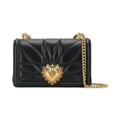 Dolce&Gabbana Devotion Bag Big Size Matrasse Nappa Leather "Black"