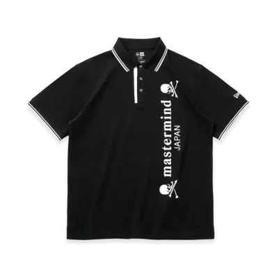 NEW ERA x mastermind JAPAN SS25 Golf Short Sleeve Pique Polo Shirt Skull Logo "Black"