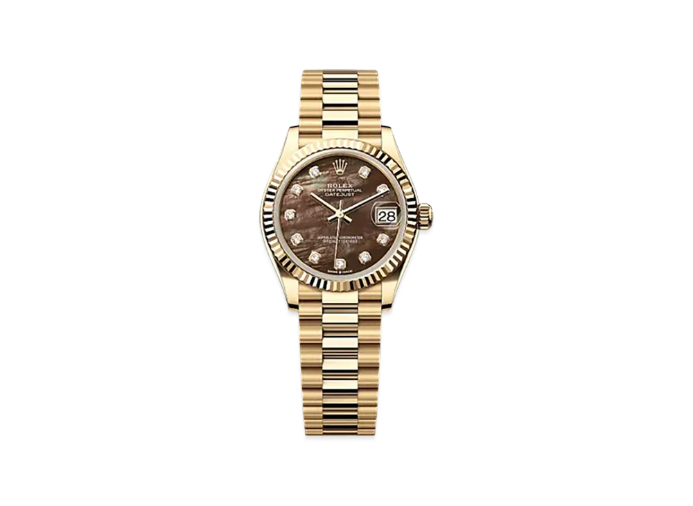 ROLEX Datejust 31mm Yellow Gold 278278 "Black Mother-of-Pearl"