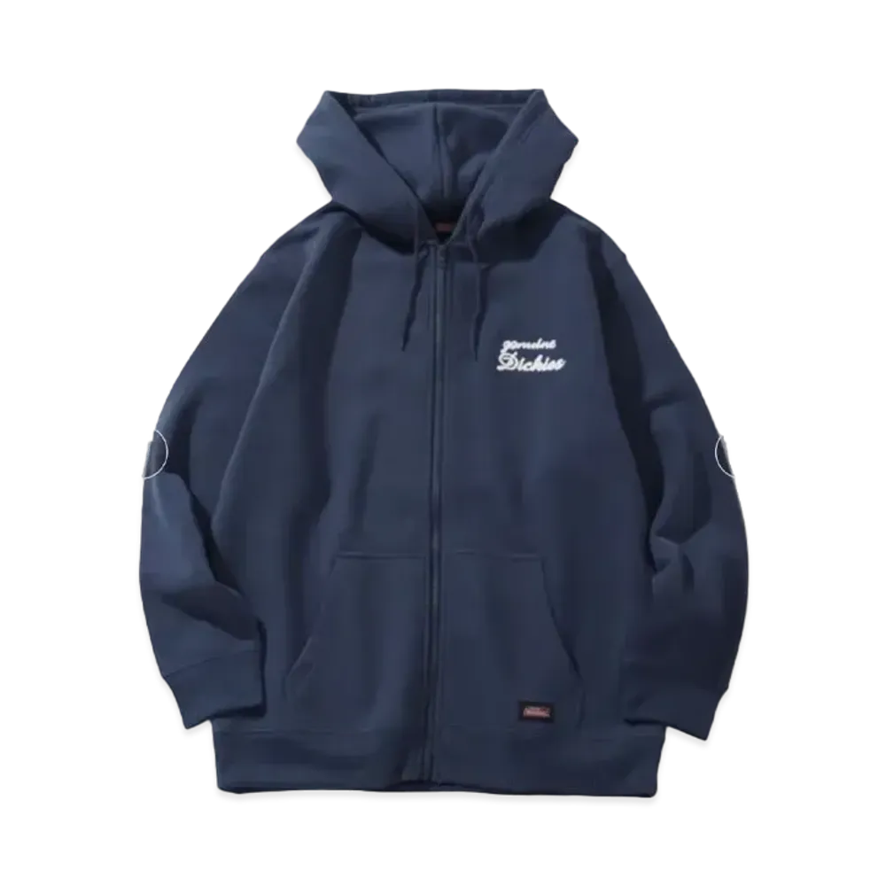 Dickies Genuine One-point embroidery full zip hoodie "Blue"