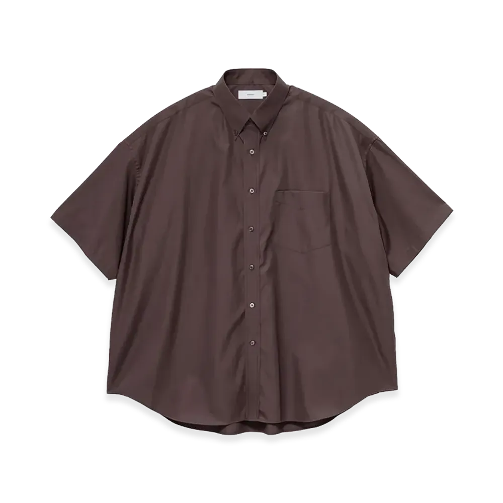 Graphpaper Easy Care Poplin S/S Oversized B.D Shirt "Brown"