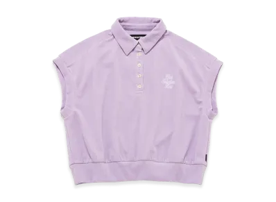 GOD SELECTION XXX Women's Script Logo Pile Polo Shirt GXL-S26-CS-08 "Purple"