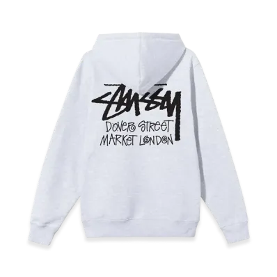 Stussy Stock DSM London Hoodie 2021 "Ash Heather"