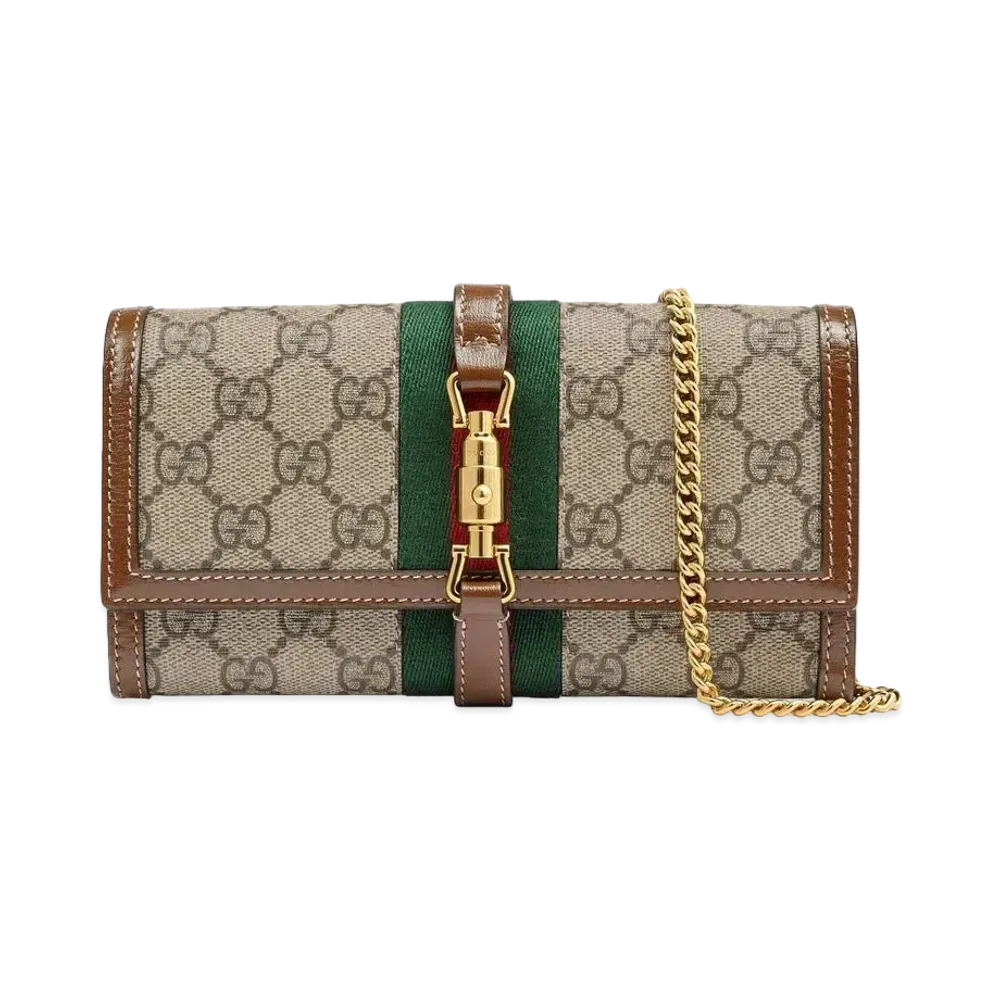 GUCCI Jackie 1961 Chain Wallet "Beige"