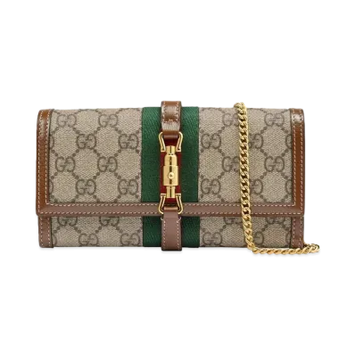 GUCCI Jackie 1961 Chain Wallet "Beige"