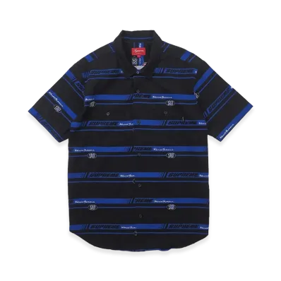 Supreme Striped Racing Work Shirt (18FW) "Black"