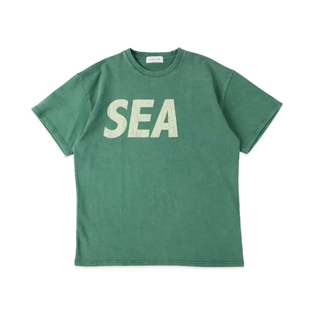 WIND AND SEA SEA (Crack-P-Dye) S/S Tee "P Green Ivory"