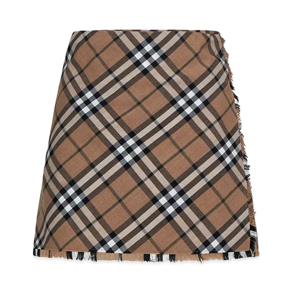 Burberry Women's Embroidered Polyester Blend Mini Skirt "Beige"