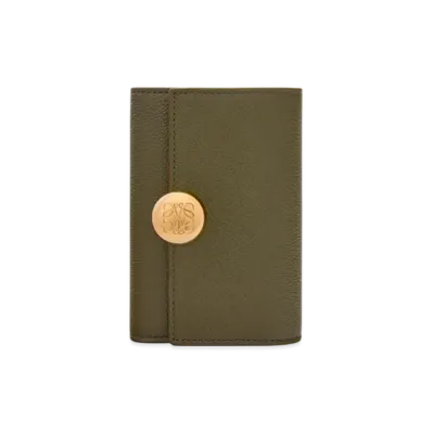 LOEWE Pebble Vertical Wallet Small "Dark Khaki"