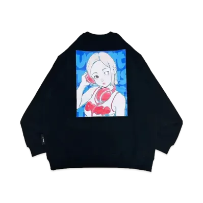 MFC STORE x over print x DJ SODA Ver. Cotoh Crewneck "Black/Blue"
