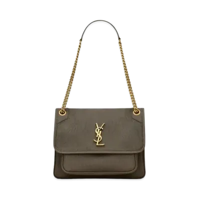 Saint Laurent Niki Medium in Grained Lambskin "Light Musk"