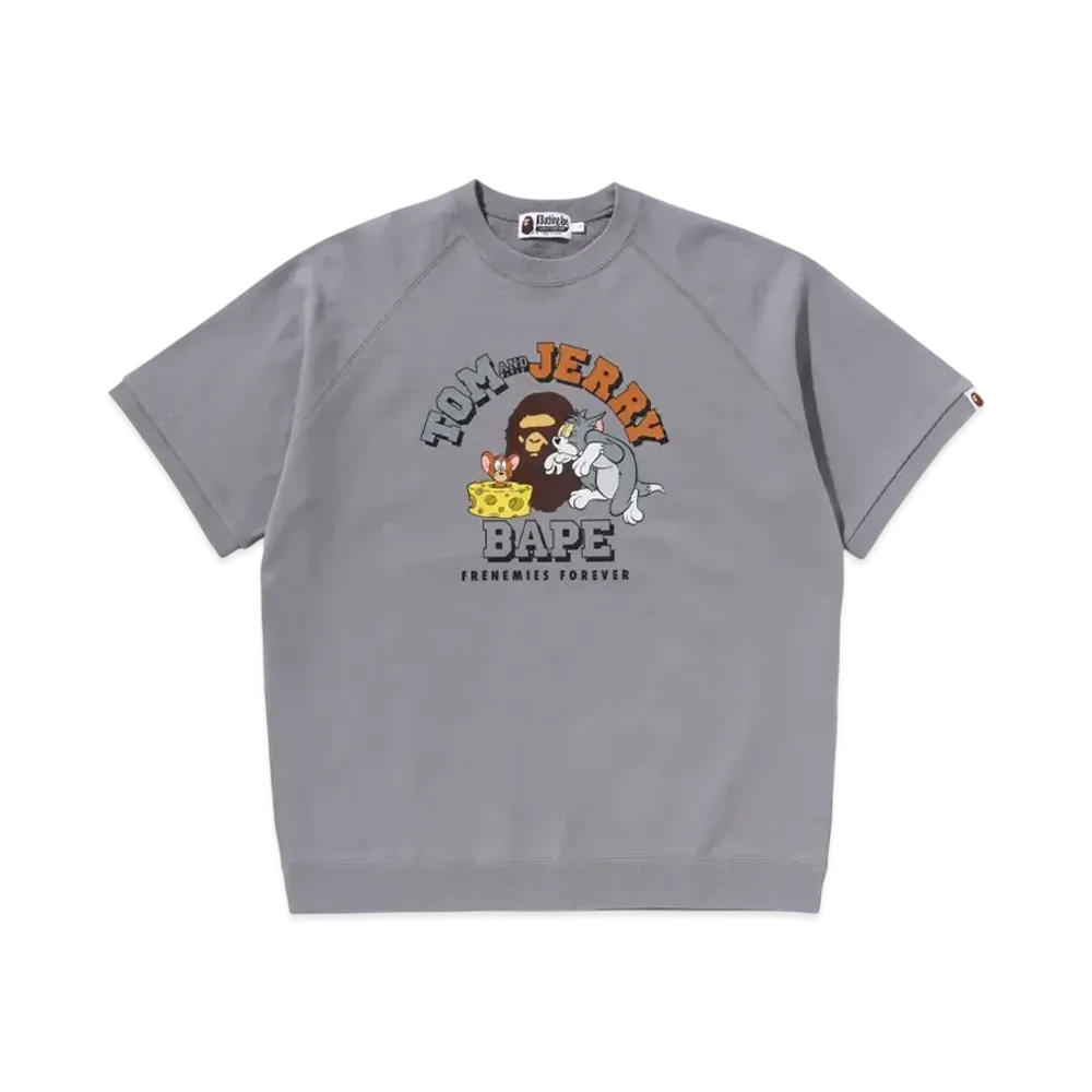 A BATHING APE x Tom And Jerry 85TH Relaxed Fit Sweat Tee "Gray"