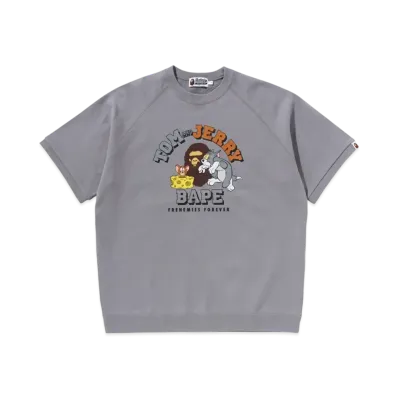 A BATHING APE x Tom And Jerry 85TH Relaxed Fit Sweat Tee "Gray"