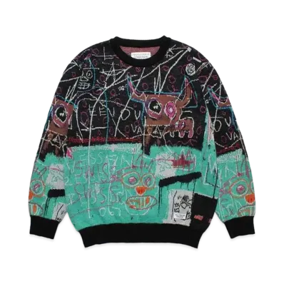 WACKO MARIA Jean-Michel Basquiat / Jacquard Sweater "One"