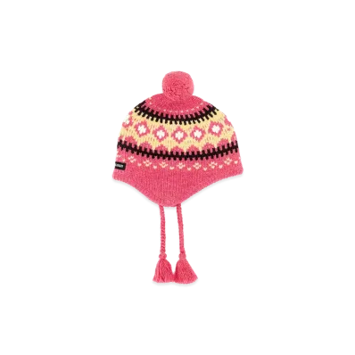 MIU MIU Women's Embroidered Wool Beanie Hat "Rose"