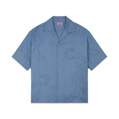 KENZO 'BAMBOO TIGER' Hawaiian Jacquard Shirt "Blue"