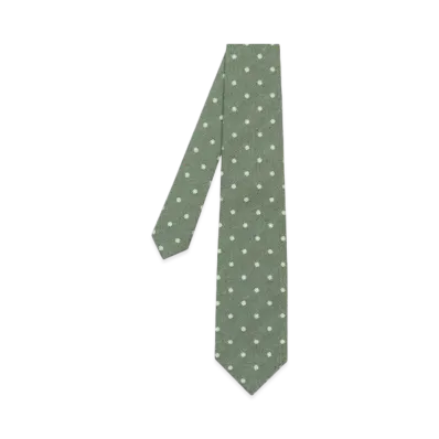 Paul Smith Small Flower Tie "Green"