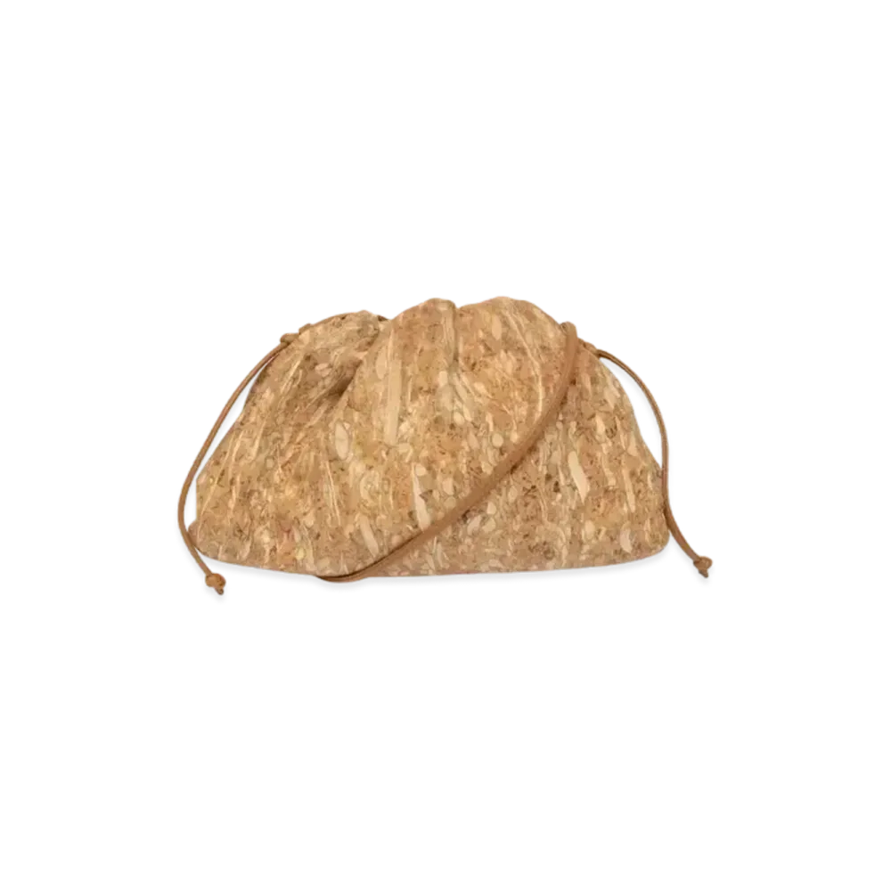 Bottega Veneta The Pouch Shoulder Bag Cork Calfskin Coin Purse "Brown"