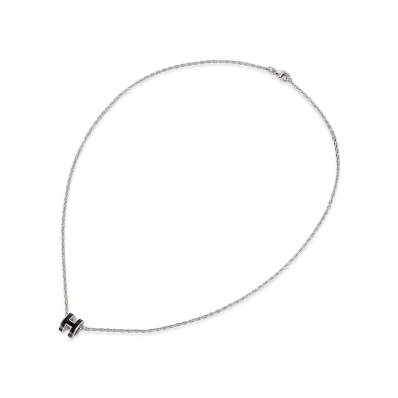 Hermes Necklace "Black/Silver"