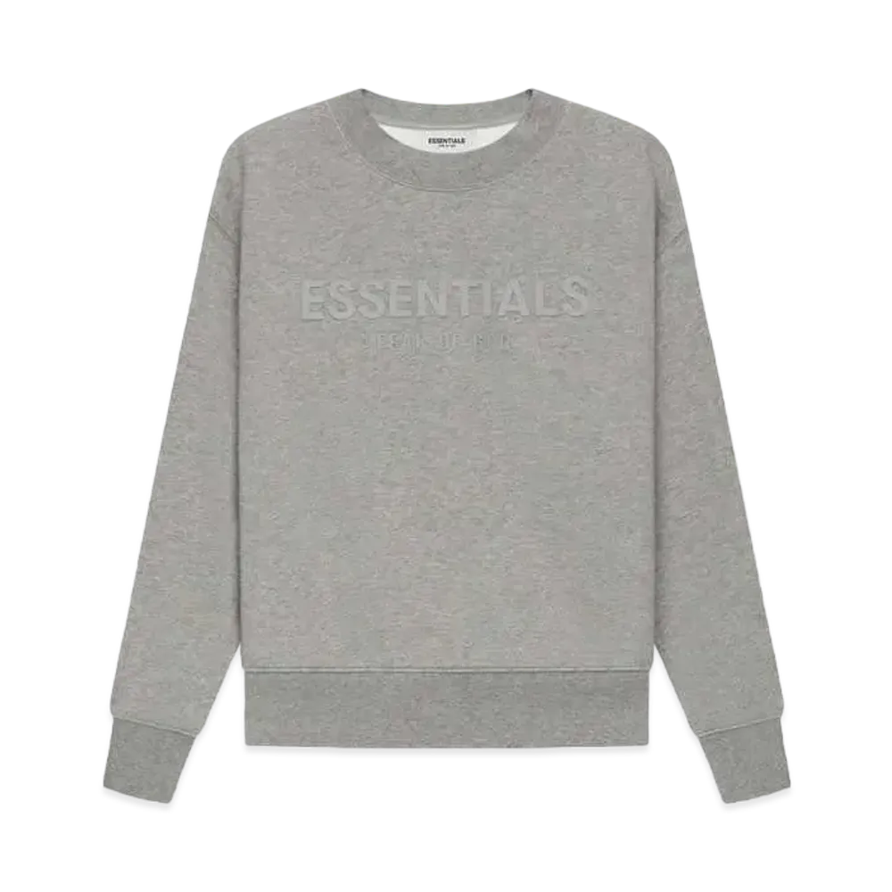 FEAR OF GOD ESSENTIALS Kids Pull-Over Crewneck "Dark Heather Oatmeal"