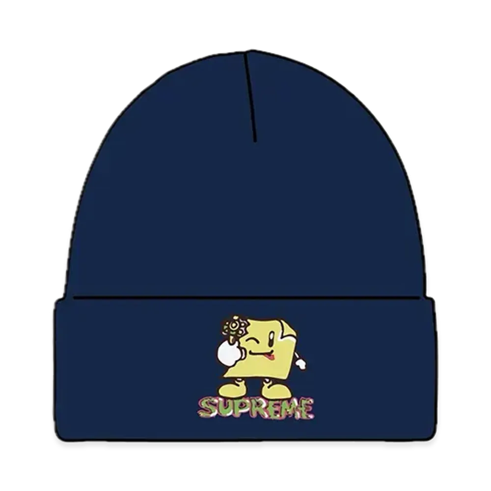 Supreme Sticky Note Beanie "Navy"