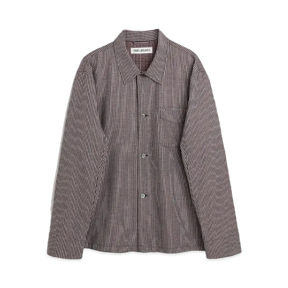 OUR LEGACY Box Shirt French Bistro Culinary Cloth "Brown"