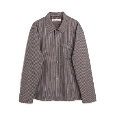 OUR LEGACY Box Shirt French Bistro Culinary Cloth "Brown"