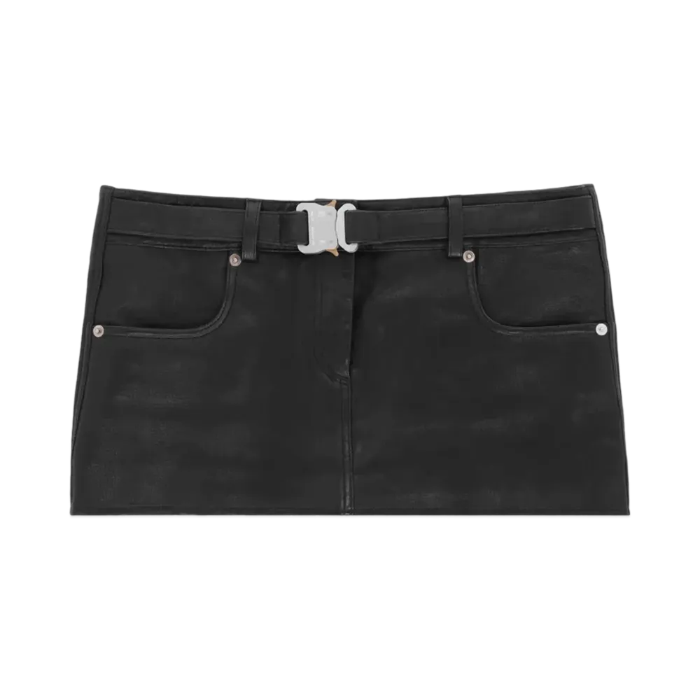 1017 ALYX 9SM Leather Buckle Mini Skirt "Black"