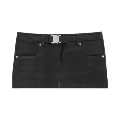 1017 ALYX 9SM Leather Buckle Mini Skirt "Black"