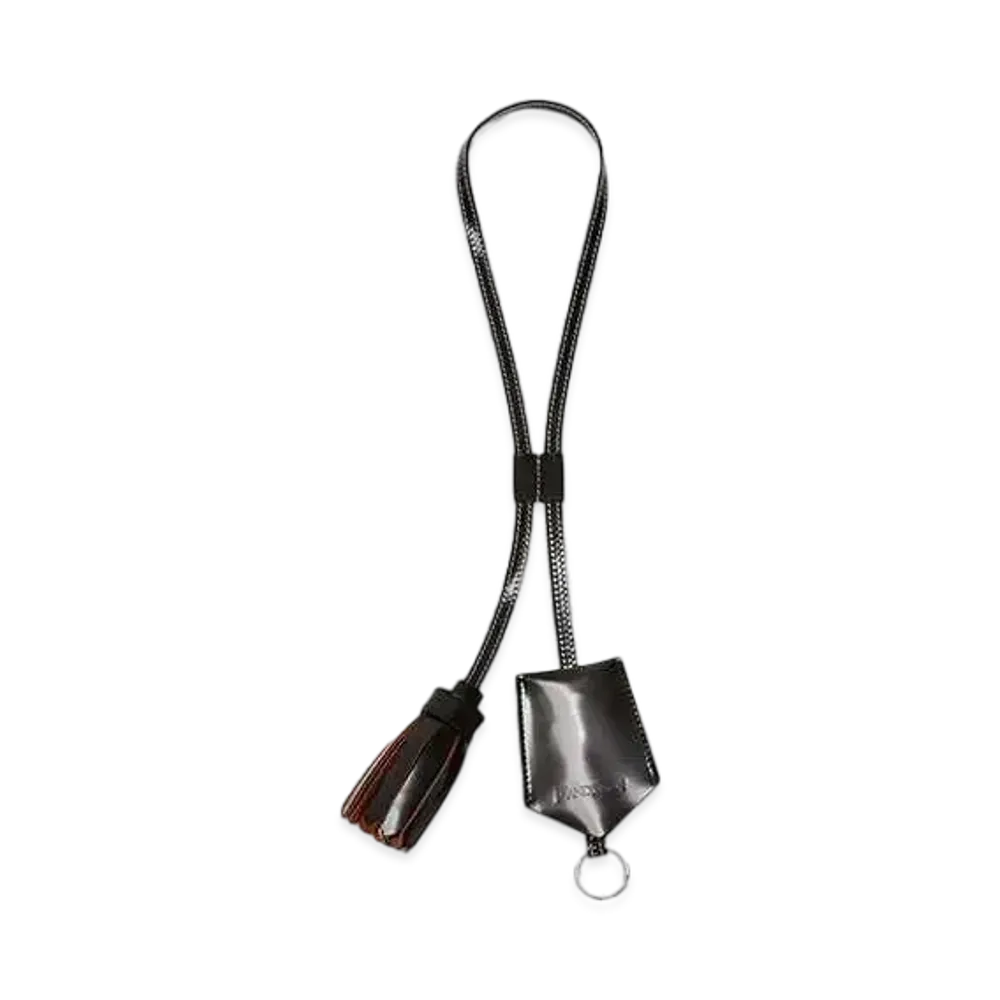 JW ANDERSON Leather Tassel Keychain "Black"