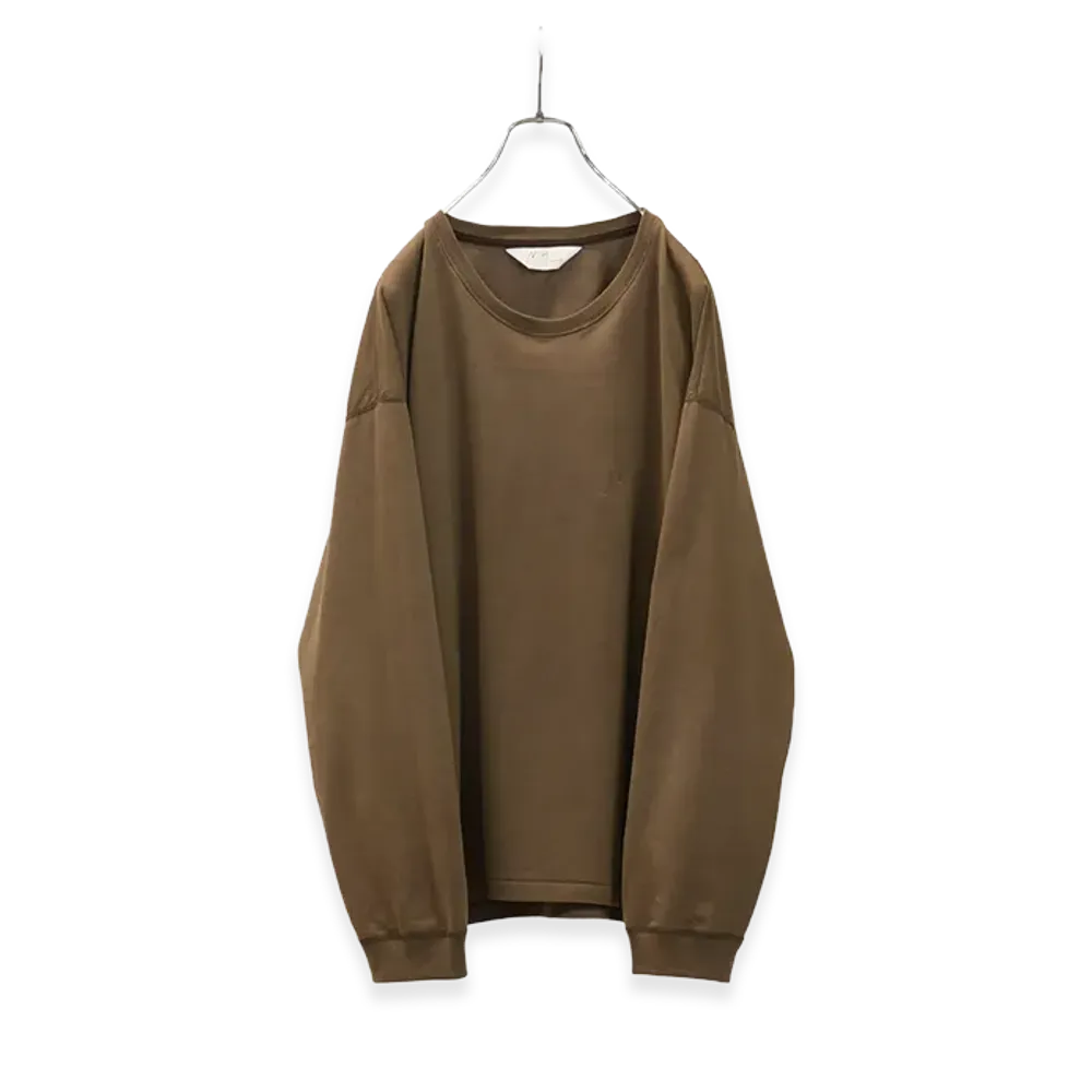 ANCELLM Unevenness Type-U LS T-Shirt "Brown"
