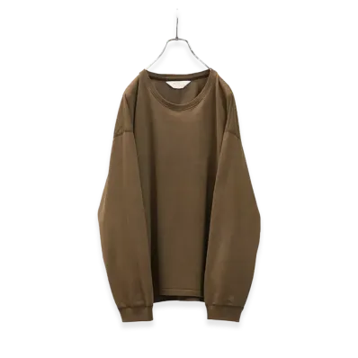 ANCELLM Unevenness Type-U LS T-Shirt "Brown"