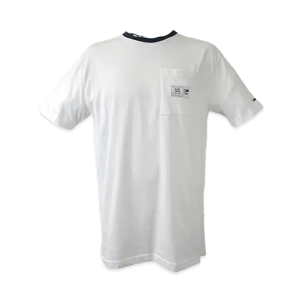 TOMMY JEANS Classic Label Ringer Pocket T-Shirt "White"