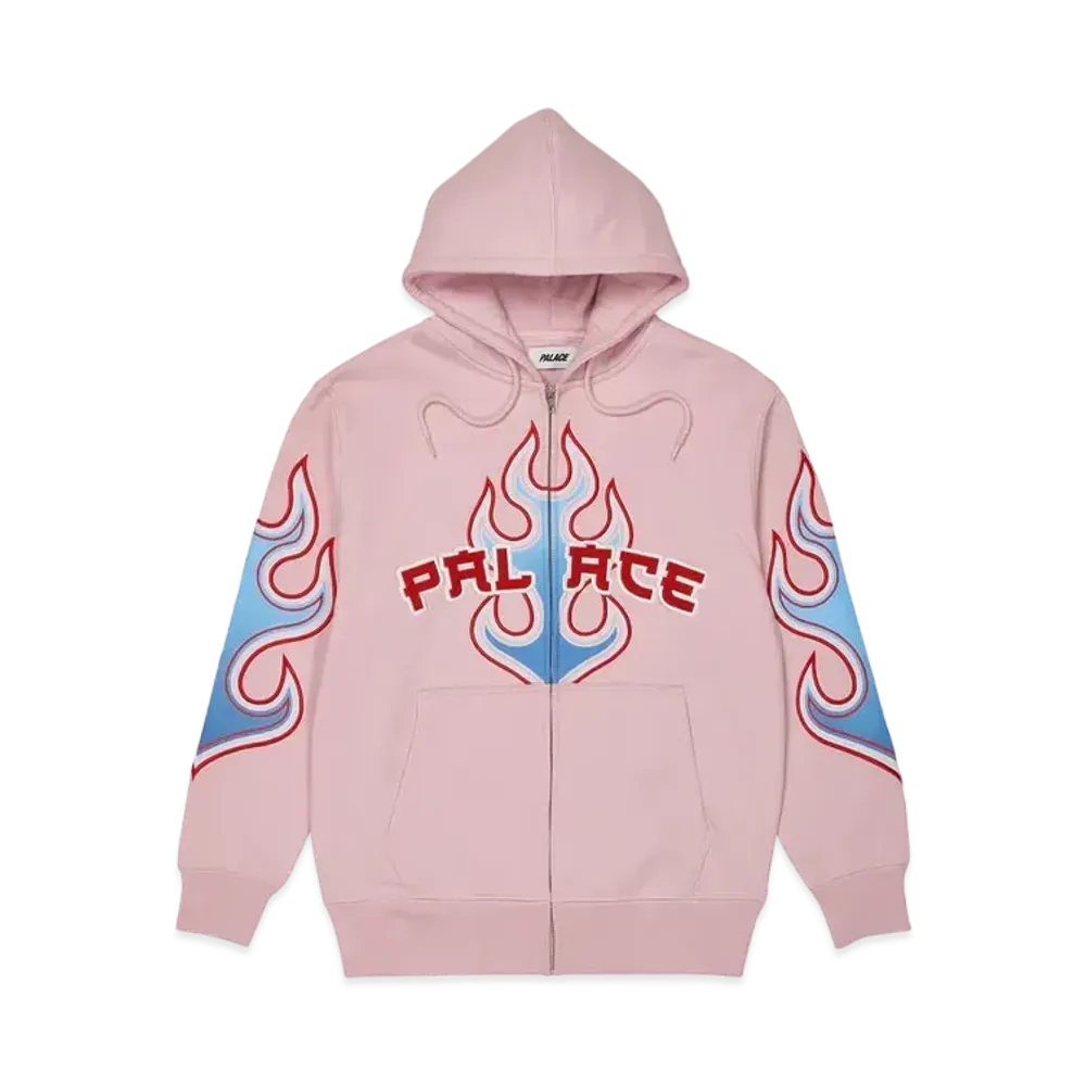PALACE Flame Zip Hood "Pink"