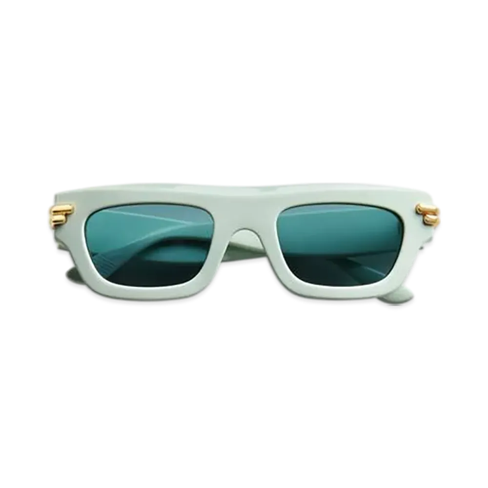 Bottega Veneta Mitre Square Sunglasses "Green"