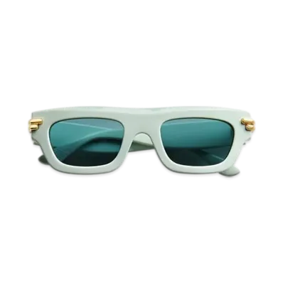 Bottega Veneta Mitre Square Sunglasses "Green"