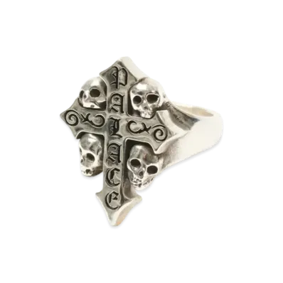 PALACE TGF Skull Cross Ring "Silver"