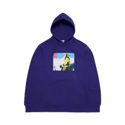 Supreme x The North Face Hooded Sweatshirt "Blue"