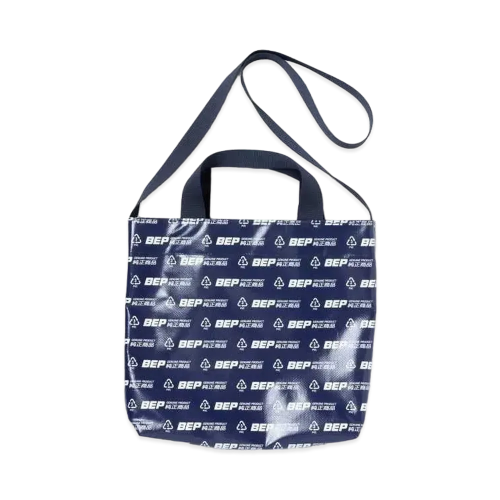 BlackEyePatch GENUINE PRODUCT PVC SHOULDER BAG "Navy"